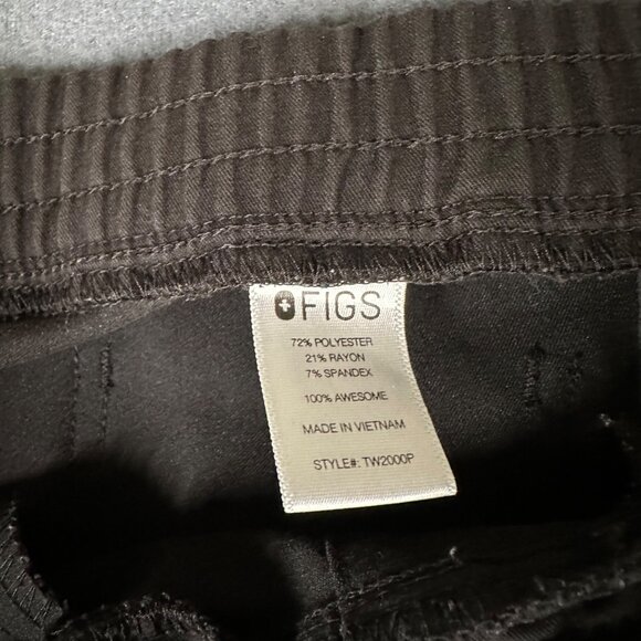 Figs Womens XS Technical Collection Scrub Cargo Pants Black Drawstring Pockets - Picture 9 of 16